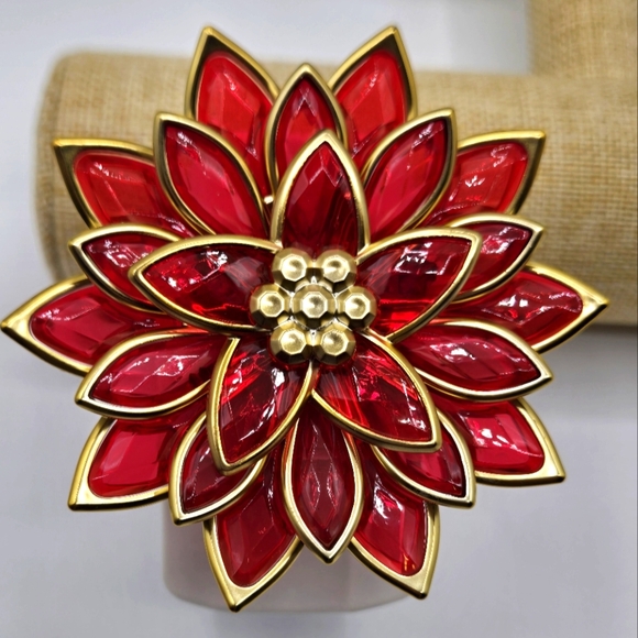 YANKEE CANDLE Scent Plug Red Gold Poinsettia - Picture 1 of 6